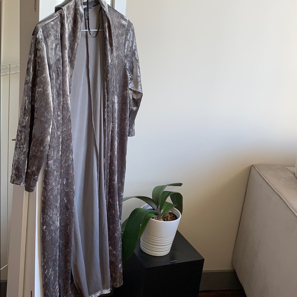 2/$15 FOREVER 21 Velvet Duster Sweater